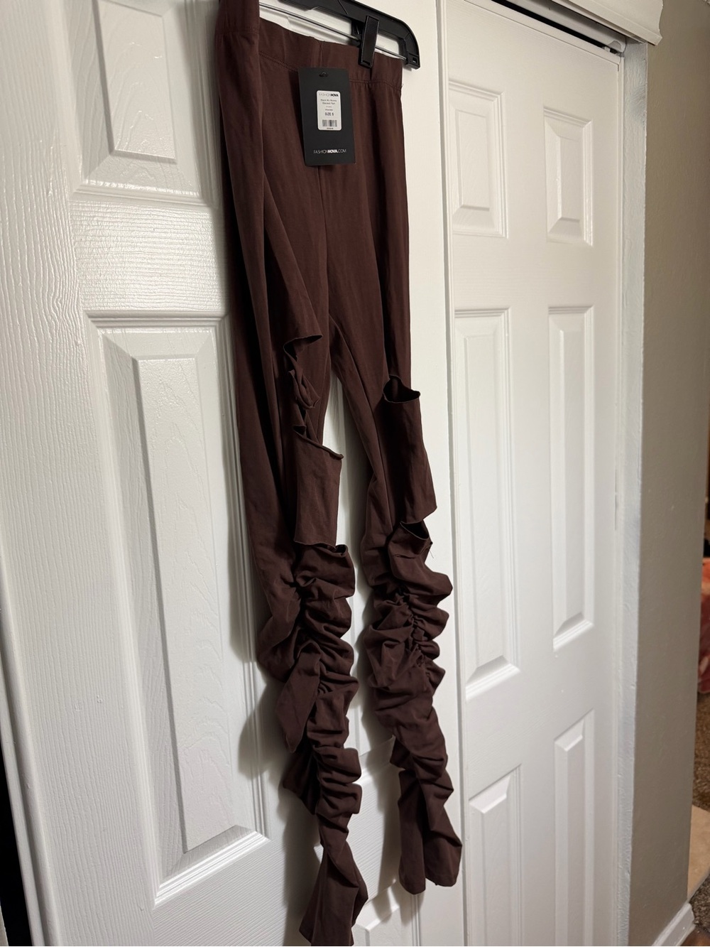 Fashion Nova Brown Ruffle Leggings for Kids